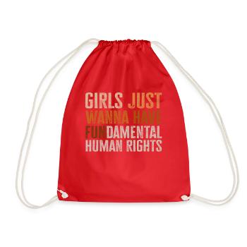 Les filles veulent juste avoir des droits humains fondamentaux - Sac de sport léger - rouge - Devant