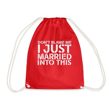 Dont Blame Me I Married Into This Vintage Funny - Drawstring Bag - red - Front