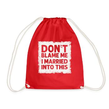 Dont Blame Me I Married Into This Vintage Funny - Drawstring Bag - red - Front