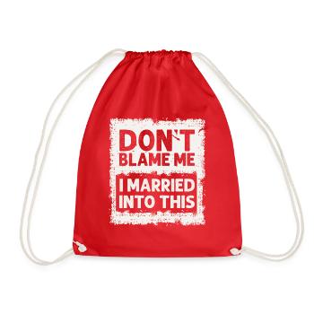 Dont Blame Me I Married Into This Vintage Funny - Drawstring Bag - red - Front