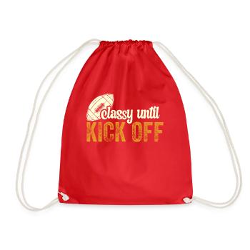 Classy Until Kickoff Game Day American Football - Drawstring Bag - red - Front