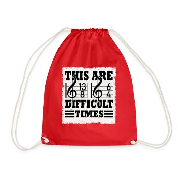 Ce sont des temps difficiles jeu de mots amusant - Sac de sport léger - rouge - Devant