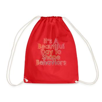 Beautiful Day Behavioral Shape Behaviors - Drawstring Bag - red - Front