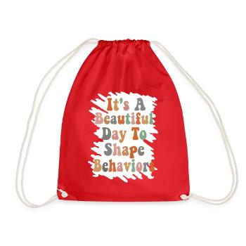 Beautiful Day Behavioral Shape Behaviors - Drawstring Bag - red - Front