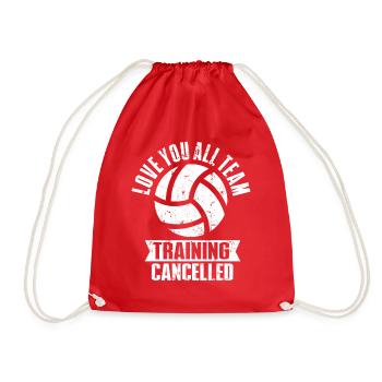Love You Teamtraining abgebrochen Volleyball - Turnbeutel - Rot - Vorne
