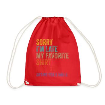 Désolé im Late Housewife Cleaning Men Women Funny - Sac de sport léger - rouge - Devant