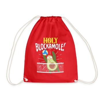 Holy Blockamole Volleyball Avocado - Turnbeutel - Rot - Vorne