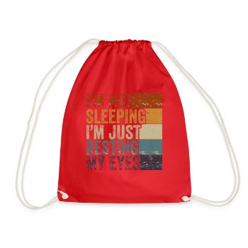 Je ne dors pas, je repose juste mes yeux - Sac de sport léger - rouge - Devant