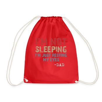 Je ne dors pas, je repose juste mes yeux - Sac de sport léger - rouge - Devant