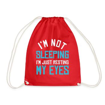 Je ne dors pas, je repose juste mes yeux - Sac de sport léger - rouge - Devant