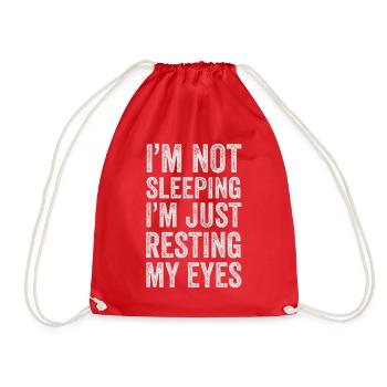 Je ne dors pas, je repose juste mes yeux - Sac de sport léger - rouge - Devant