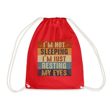 Je ne dors pas, je repose juste mes yeux - Sac de sport léger - rouge - Devant