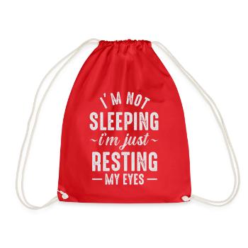 Je ne dors pas, je repose juste mes yeux - Sac de sport léger - rouge - Devant