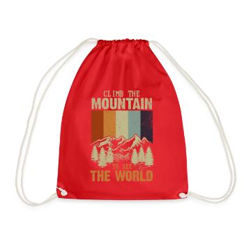 Grimpez la montagne pour voir le monde - Sac de sport léger - rouge - Devant