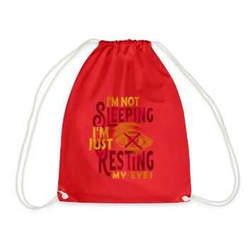 Je ne dors pas, je repose juste mes yeux - Sac de sport léger - rouge - Devant