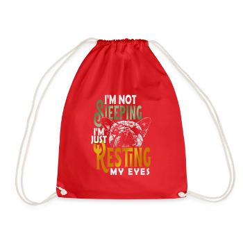 Je ne dors pas, je repose juste mes yeux - Sac de sport léger - rouge - Devant