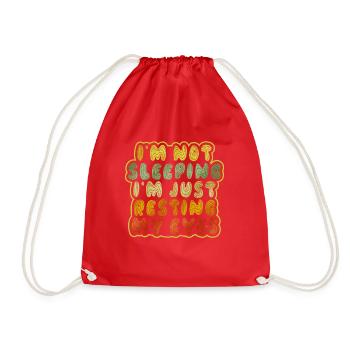 Je ne dors pas, je repose juste mes yeux - Sac de sport léger - rouge - Devant