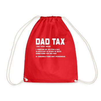 Vintage Dad Steuerdefinition Männer Lustiger Vatertag - Turnbeutel - Rot - Vorne