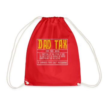 Vintage Dad Steuerdefinition Männer Lustiger Vatertag - Turnbeutel - Rot - Vorne