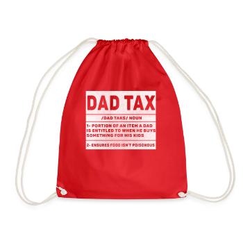 Vintage Dad Steuerdefinition Männer Lustiger Vatertag - Turnbeutel - Rot - Vorne