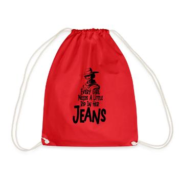 Chaque fille a besoin d’une petite déchirure dans son jean - Sac de sport léger - rouge - Devant