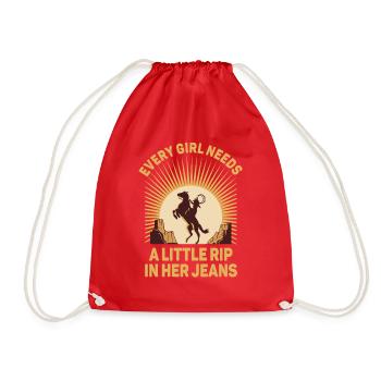 Chaque fille a besoin d’une petite déchirure dans son jean - Sac de sport léger - rouge - Devant