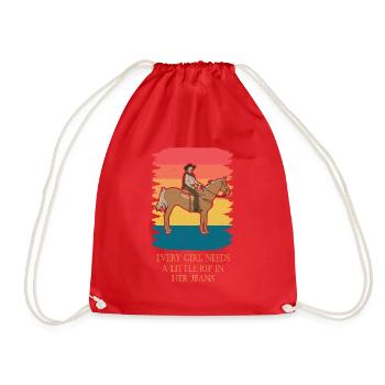Chaque fille a besoin d’une petite déchirure dans son jean - Sac de sport léger - rouge - Devant
