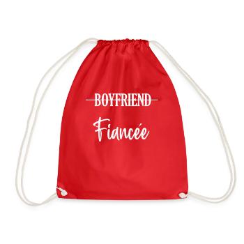 Fiançailles de couple fiancées Hommes Fiancée drôle - Sac de sport léger - rouge - Devant