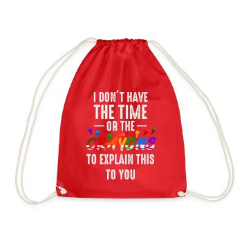 Je n’ai ni le temps ni les crayons de couleur - Sac de sport léger - rouge - Devant