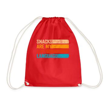 Snacks sind meine Liebessprache - Turnbeutel - Rot - Vorne