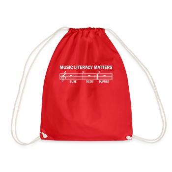 Music Literacy Matters - Drawstring Bag - red - Front