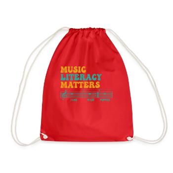 La littératie musicale, ça compte - Sac de sport léger - rouge - Devant