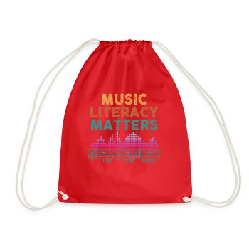 La littératie musicale, ça compte - Sac de sport léger - rouge - Devant