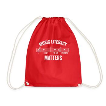 Music Literacy Matters - Drawstring Bag - red - Front