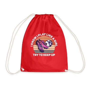 Je sais que je joue comme une fille essaie de suivre - Sac de sport léger - rouge - Devant