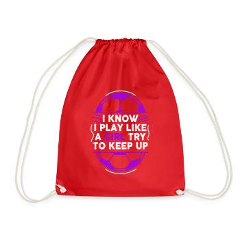 Je sais que je joue comme une fille essaie de suivre - Sac de sport léger - rouge - Devant