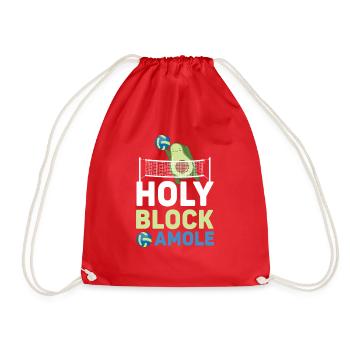 Heilige Blockamole Volleyball Avocado - Turnbeutel - Rot - Vorne