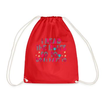 I Read The Rules So You Dont Have To - Drawstring Bag - red - Front