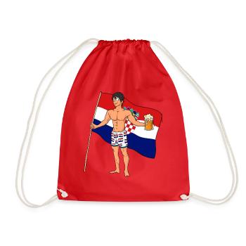 Croatie Sexy Homme - Sac de sport léger - rouge - Devant