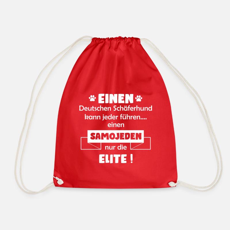 Samojeden Hund - Samojeden - Turnbeutel - Rot