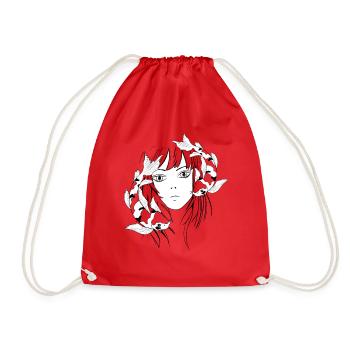 Manga Anime Koi - Drawstring Bag - red - Front