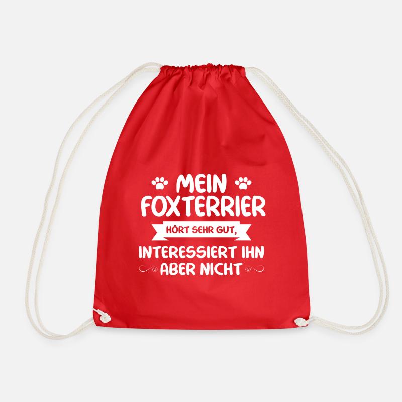Foxterrier - Turnbeutel - Rot