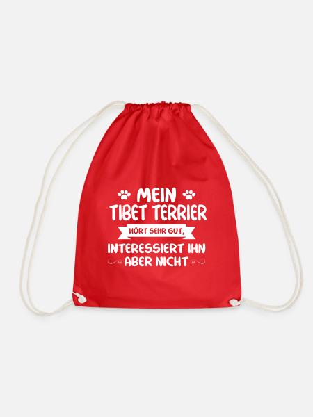 Tibet Terrier - Turnbeutel - Rot