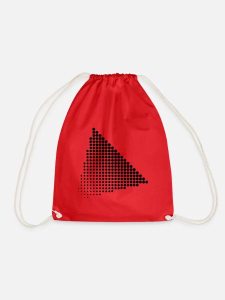 halftone triangle - Turnbeutel - Rot