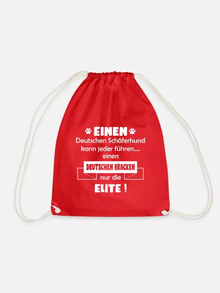 Deutsche Bracke Tshirt Deutsche Bracke Hund Shirt - Turnbeutel - Rot