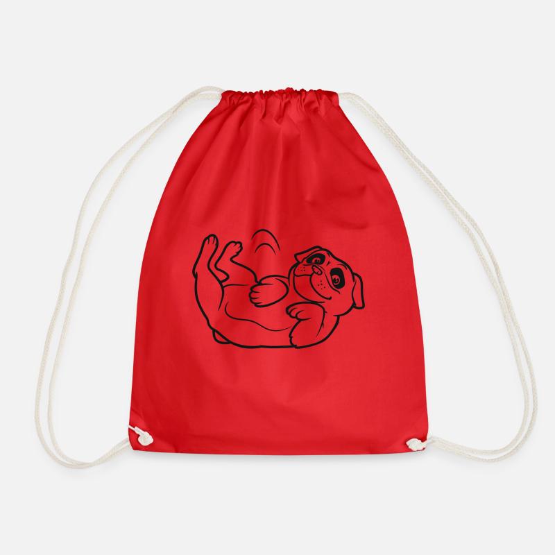Rollmops | Roll Pug - Drawstring Bag - red