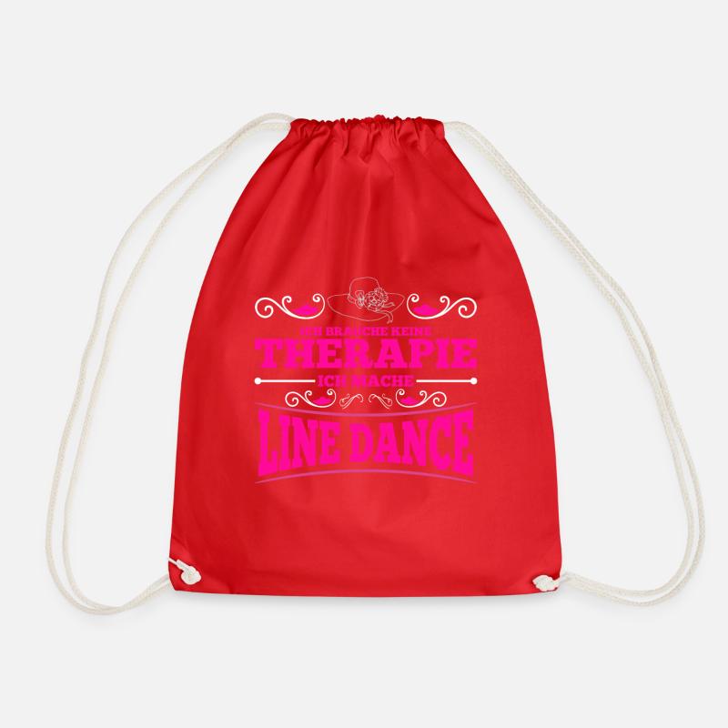 Line Dance T-Shirt Geschenk Line Dancer - Turnbeutel - Rot