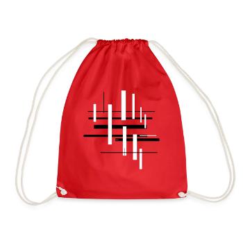 Architecture Pattern Abstract - Drawstring Bag - red - Front