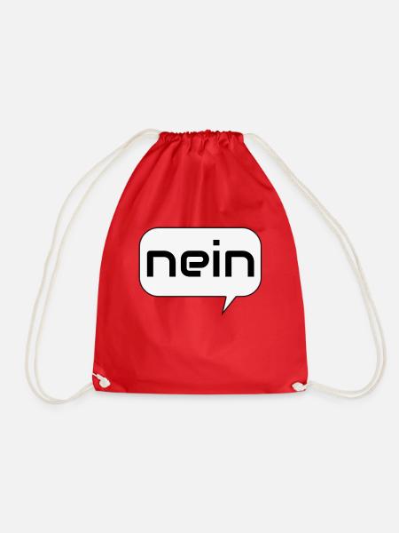 Nein - Turnbeutel - Rot