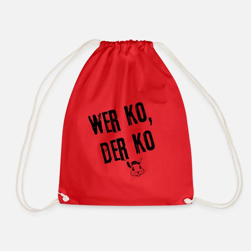 Wer Ko, Der Ko Style | Redewendung - Turnbeutel - Rot